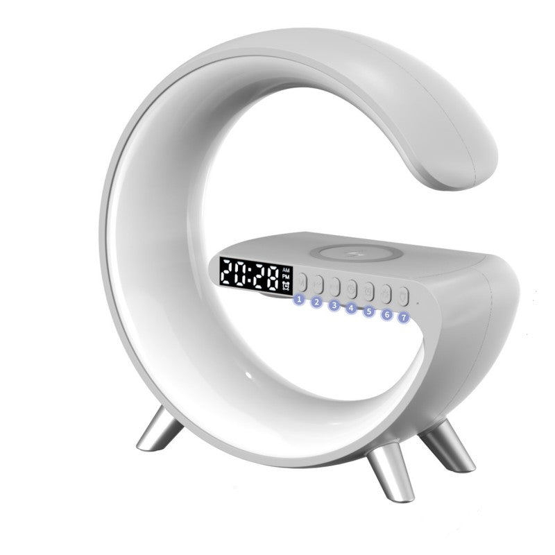 15W Wireless Charging Lamp with Bluetooth Speaker & Clock