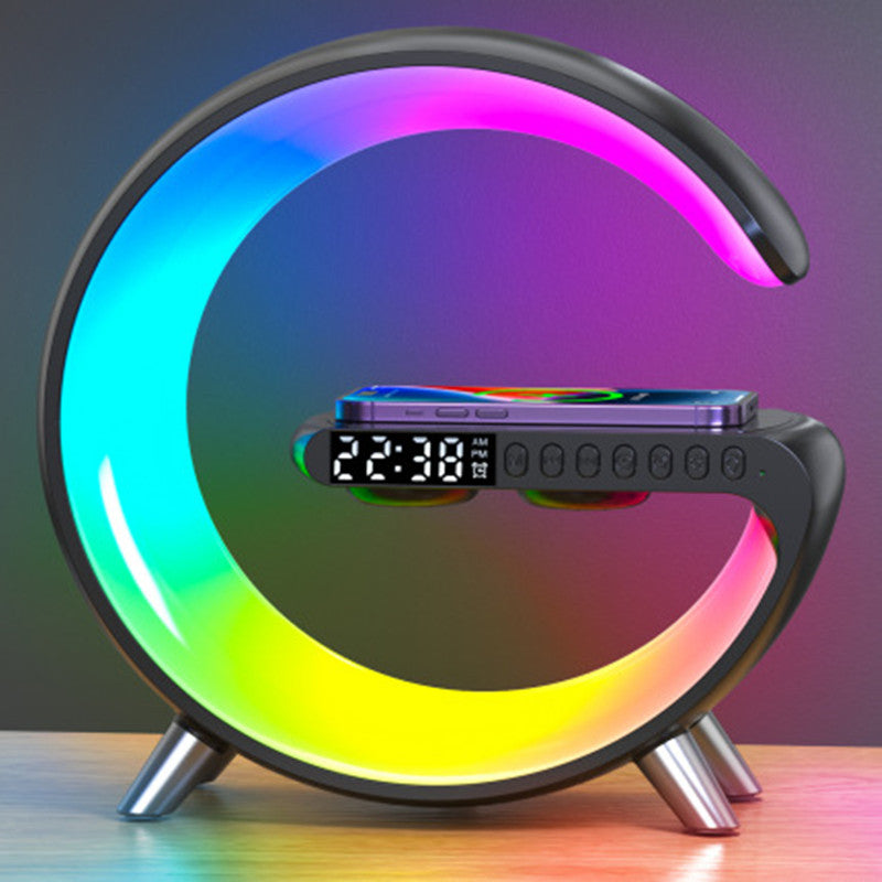 15W Wireless Charging Lamp with Bluetooth Speaker & Clock