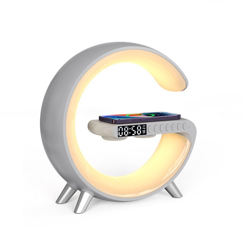 15W Wireless Charging Lamp with Bluetooth Speaker & Clock